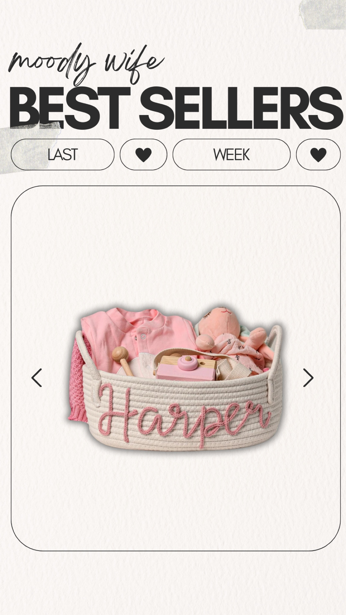 Moody Wife Blog Best Sellers of the Week 🫶🏼 Personalized basket for a boy or girl! These baskets are so cute and affordable. This would make a great gift for a baby or toddler! #etsy #etsyfinds #giftideas #newbabygift

#LTKGiftGuide #LTKHoliday #LTKfindsunder100