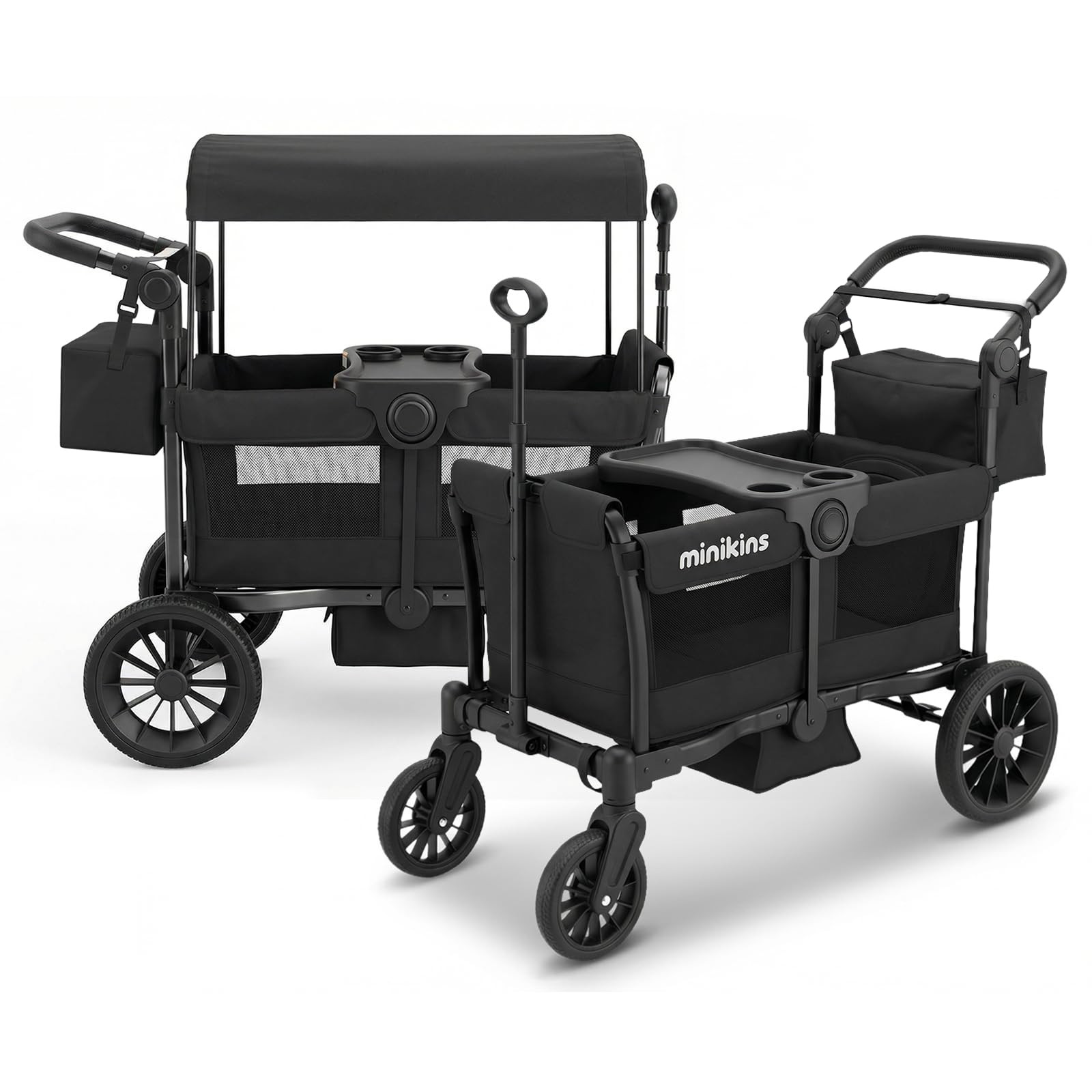 Wagon for Kids, 2-Seater Stroller Wagon with Removable Canopy, All Terrain Tires, Foldable, Adjus... | Amazon (US)