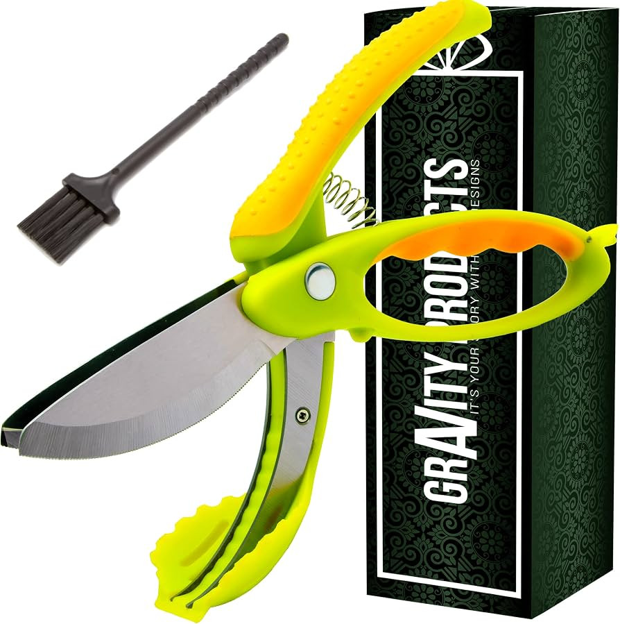 Toss and Chop Salad Tongs, Salad Chopper, Heavy Duty Kitchen Salad Scissors, Multifunction Double... | Amazon (US)