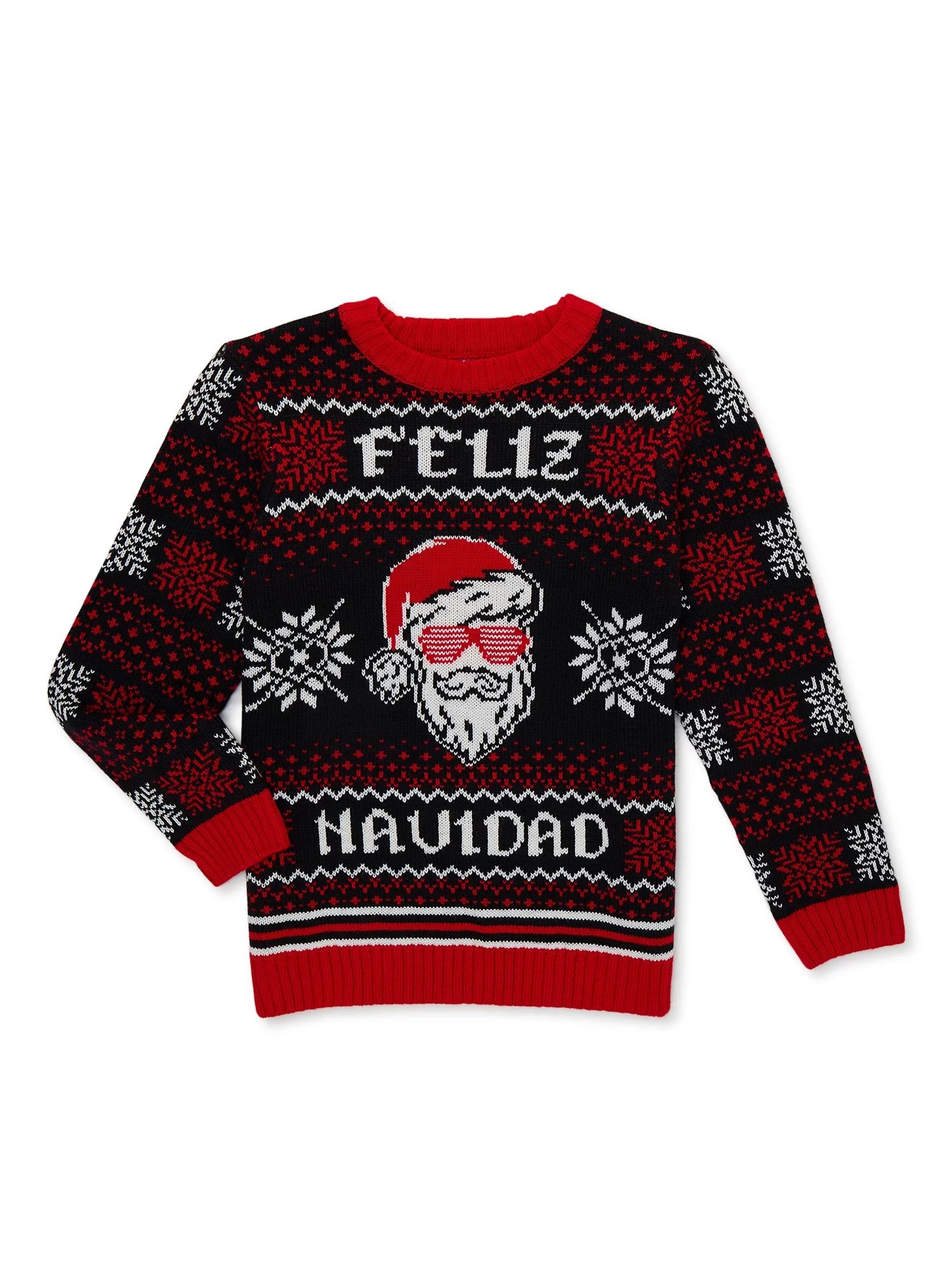 Holiday Time Boys Christmas Sweater, Sizes 4-18 & Husky - Walmart.com | Walmart (US)