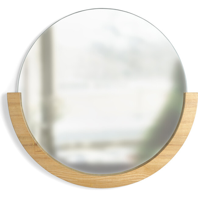 Umbra | Mira Round Mirror, Natural Ashwood | Maisonette | Maisonette