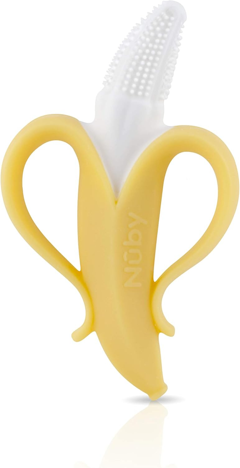 Nuby Nananubs Banana Massaging Teether – Baby Teething Toys 3 Months and Up, Silicone Teether f... | Amazon (US)
