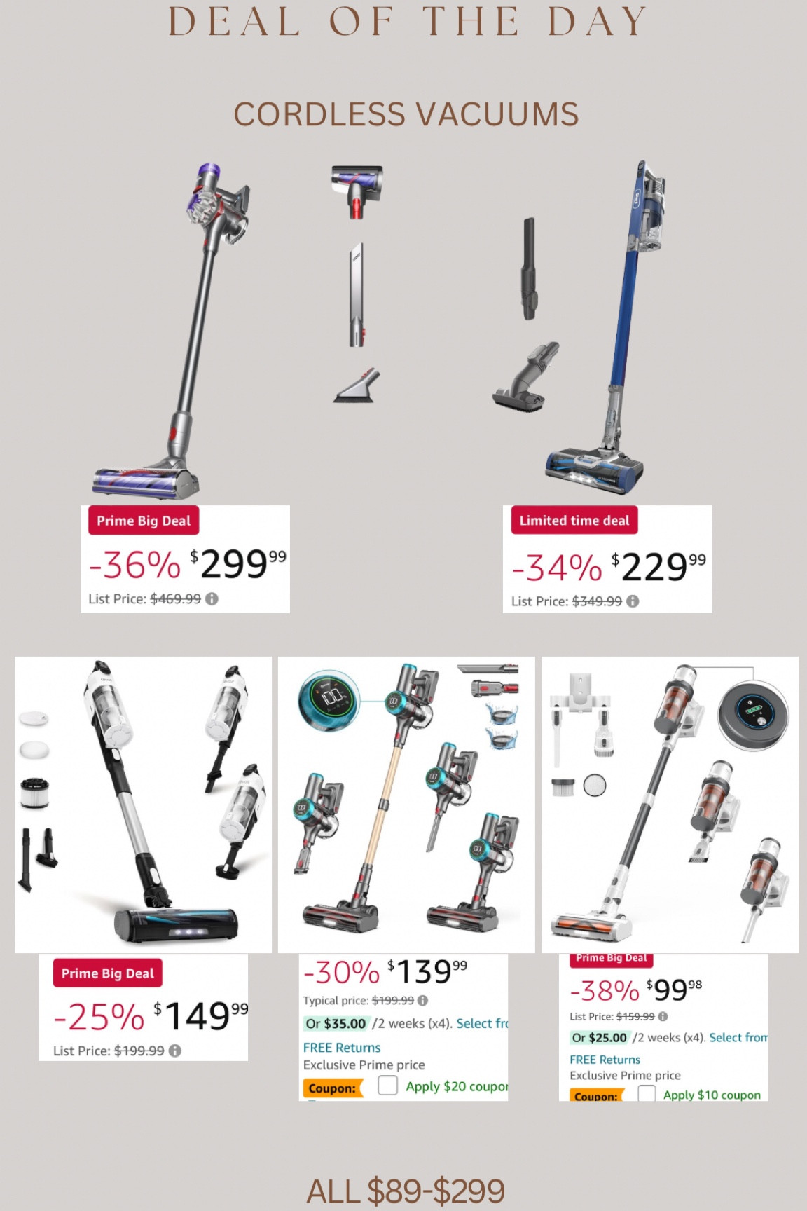 @amazon Prime Big Deal Days cordless vacuum deals!!!!!! Rounded up the best reviewed & best sales for you all! All on sale for $89-$299 right now! These are always the first deals to sell out! #founditonamazon #Ad

#LTKSaleAlert #LTKHome #LTKxPrimeDay