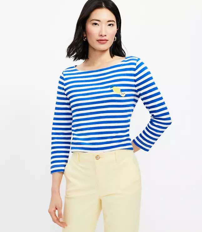 Lemon Stripe Harbor Tee | LOFT