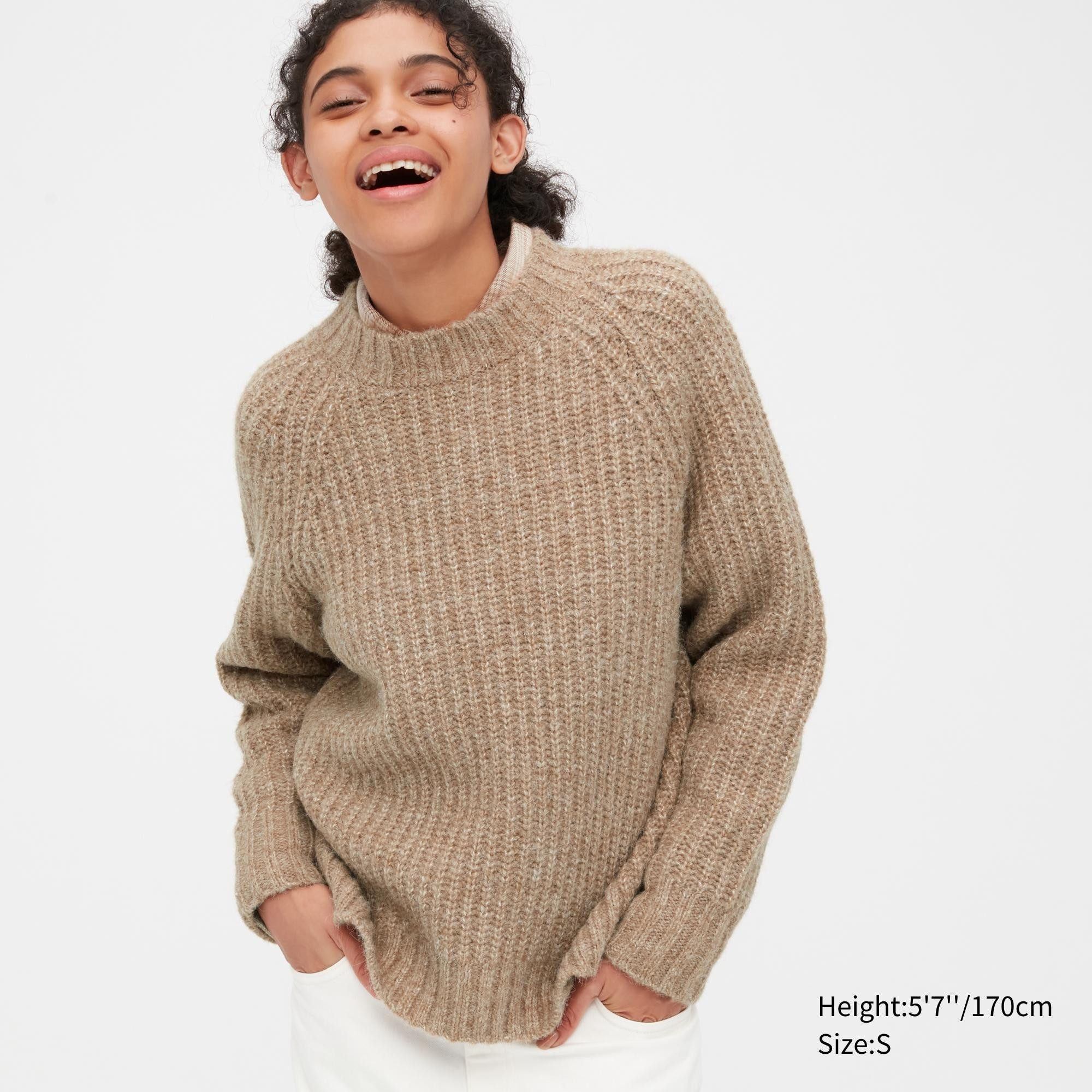 Low Gauge Mock Neck Long-Sleeve Sweater | UNIQLO (US)