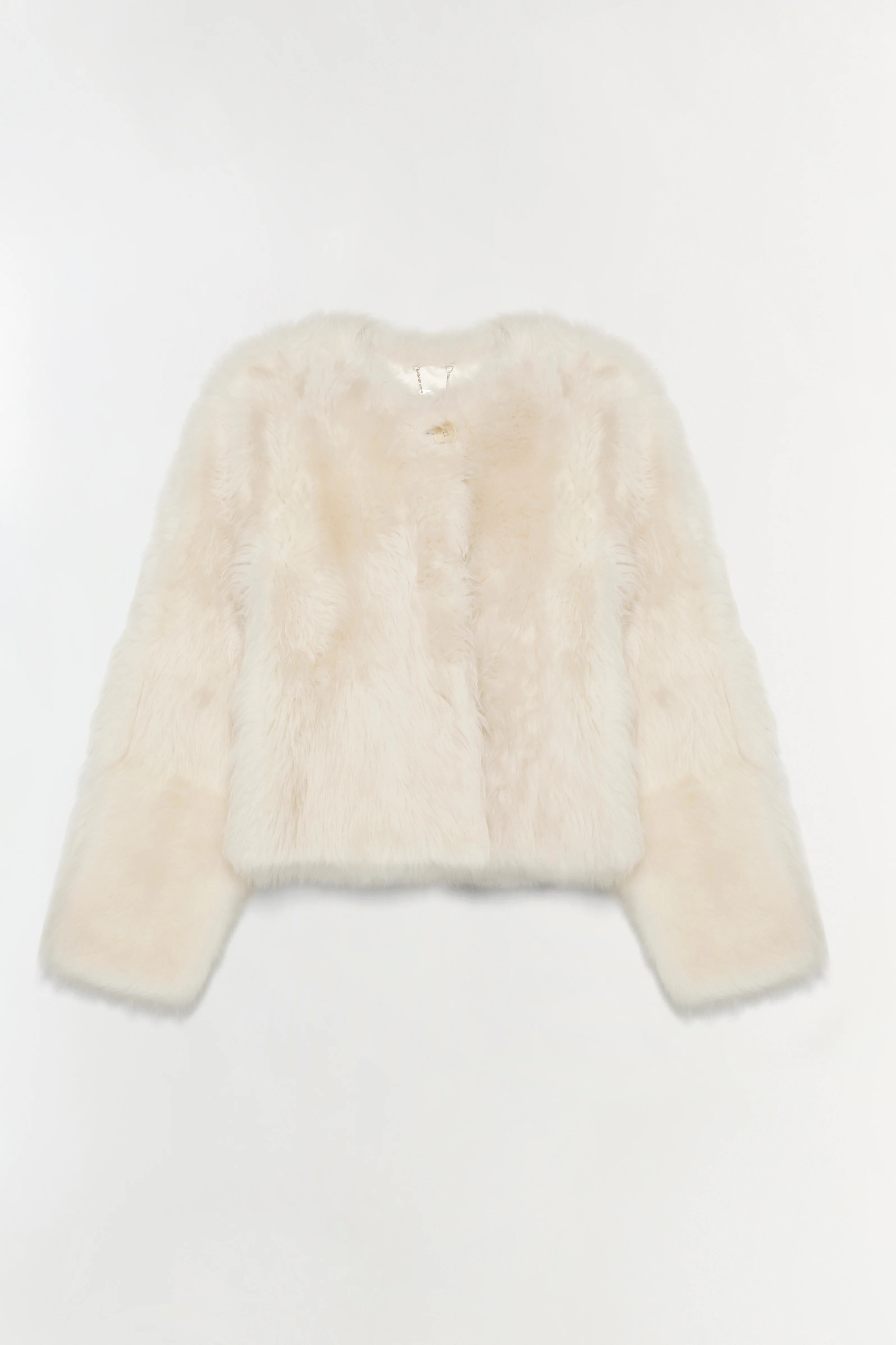 SIMKHAI Women's Natasha Shearling Jacket in Ivory, Size XS | Simkhai