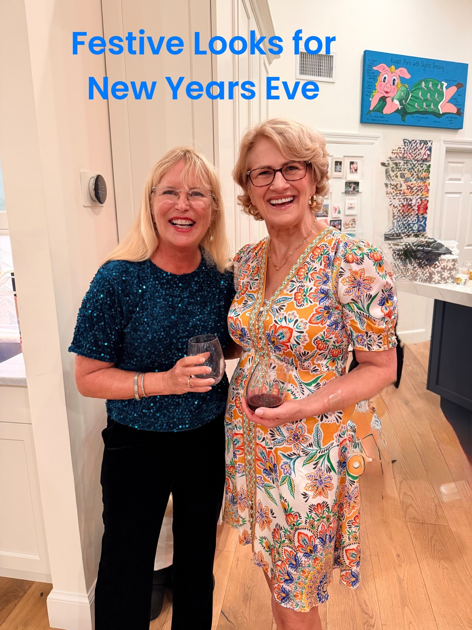 I love the combination of a sequin top and velvet pants. It is the perfect look for ringing in the New Year! 

#LTKOver40 #LTKHoliday #LTKootd