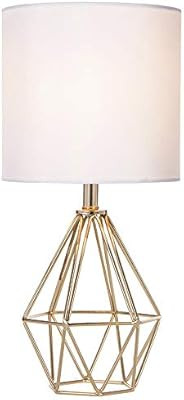 COTULIN Gold Modern Hollow Out Base Living Room Bedroom Small Table Lamp,Bedside Lamp with Metal ... | Amazon (US)