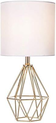 COTULIN Gold Modern Hollow Out Base Living Room Bedroom Small Table Lamp,Bedside Lamp with Metal ... | Amazon (US)