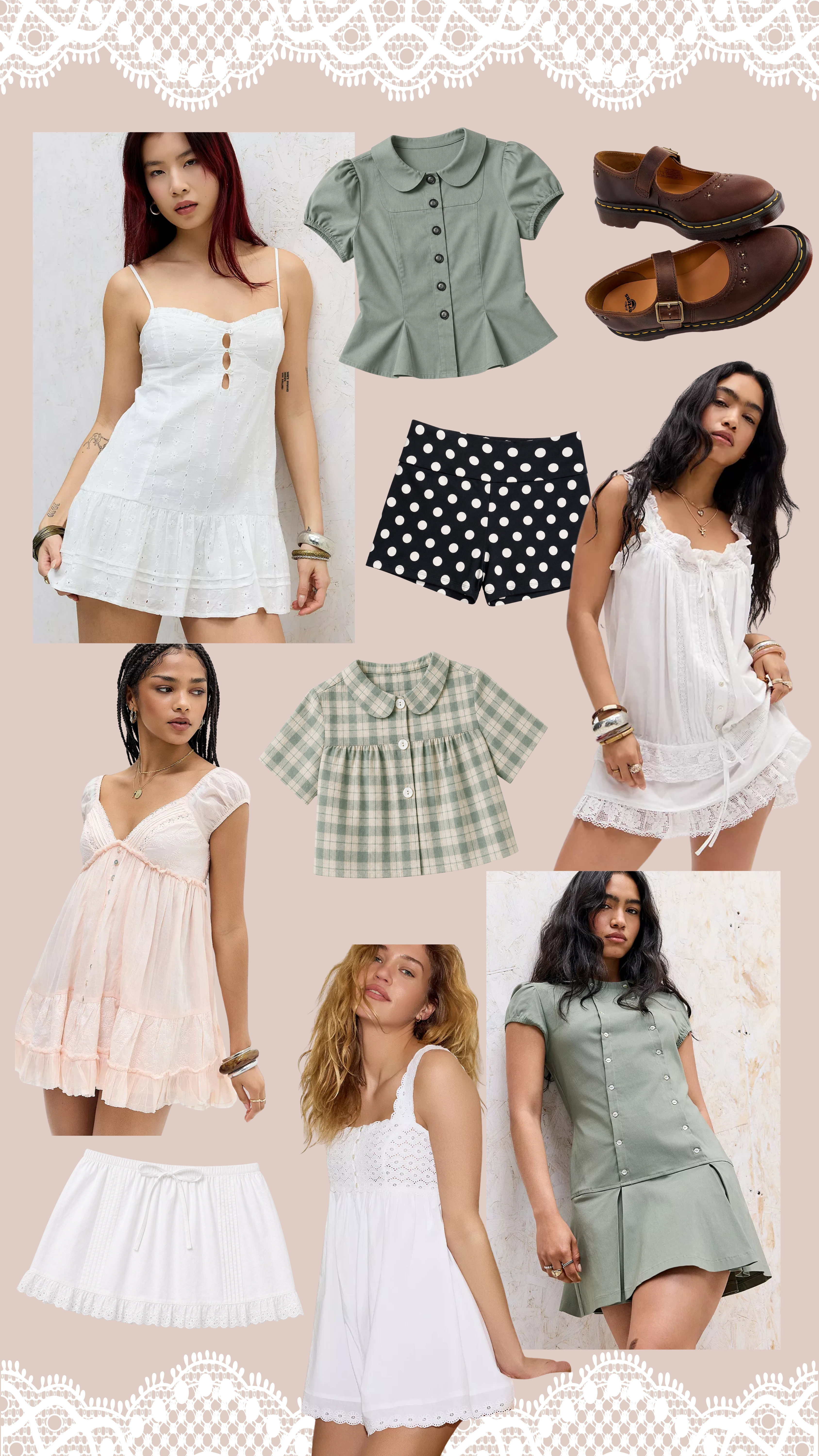 Urban Outfitters summer faves 🤍✨

babydoll dress, mini dress, lace dress, blouse, high neck, pleated, summer dress, festival outfit, summer inspo, vintage, retro 

 #LTKsummer #LTKfestival #LTKdresses