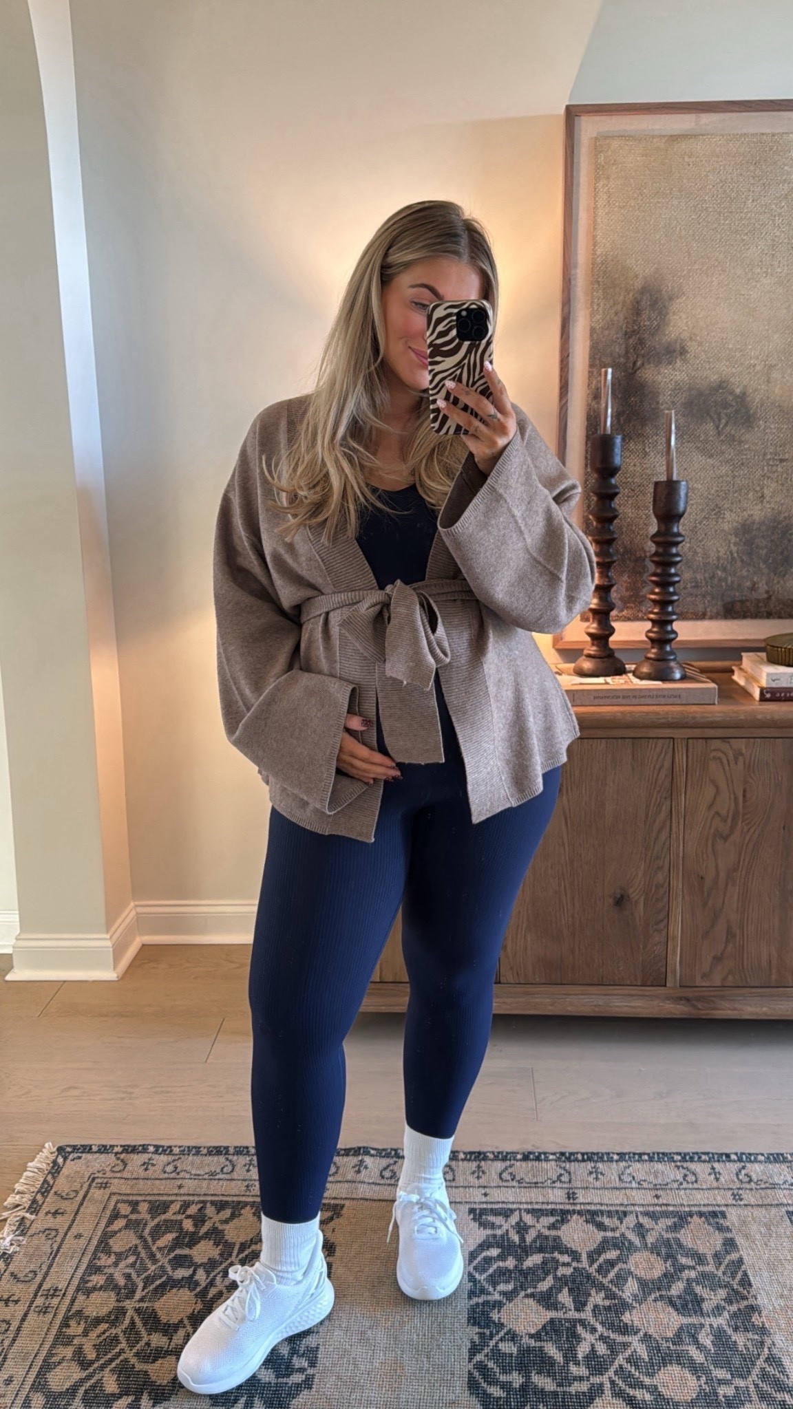 Outfit from stories the other day! The sweater has a few sizes left in this style but linked a ton of similar options! 

Cardigan- XL
Leggings- large 
Tank- medium 

#LTKMidsize #LTKootd #LTKBump