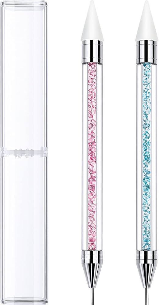 2 Pieces Rhinestone Picker Dotting Pen, Dual-ended Rhinestone Gems Crystals Studs Picker Wax Penc... | Amazon (US)