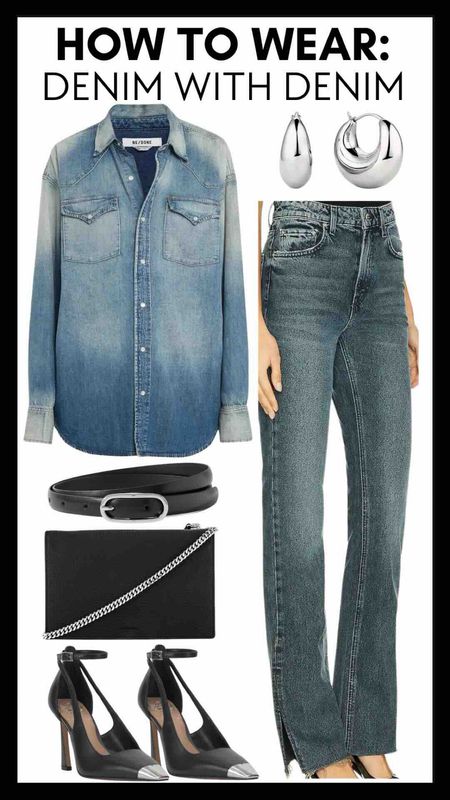 Jeans….  How to wear them 💙💙

For more inspo for denim with denim => https://effortlesstyle.com/how-to-wear-denim-with-denim/

#LTKover40 #LTKstyletip #LTKitbag