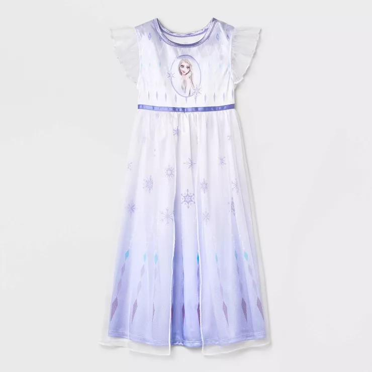 Toddler Girls' Frozen Elsa Fantasy NightGown - White | Target