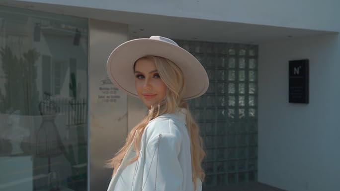 FLUFFY SENSE. Big Wide Brim Fedora Hat for Women - Nashville Outfits Western Hats Women's Felt Pa... | Amazon (US)