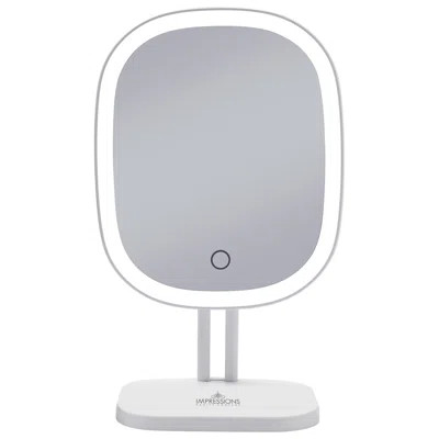 Lighted Makeup / Shaving Mirror IMPRESSIONS VANITY · COMPANY Finish: White | Wayfair North America