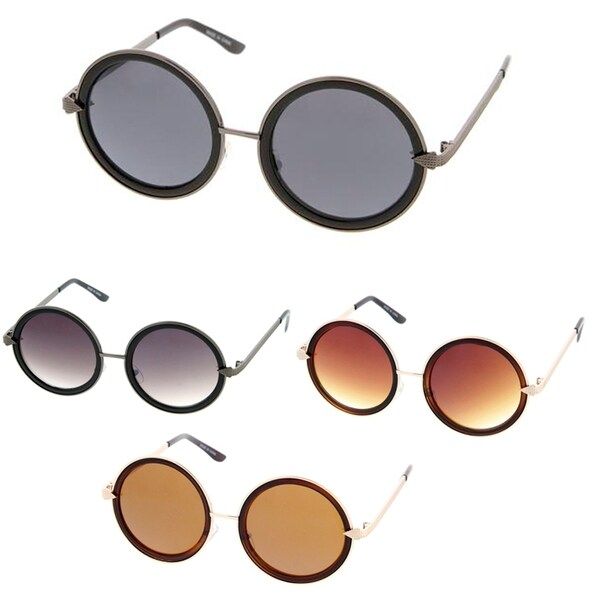 Epic Eyewear Retro Fashion Round Thick Frame Women Sunglasses Model 55 | Bed Bath & Beyond