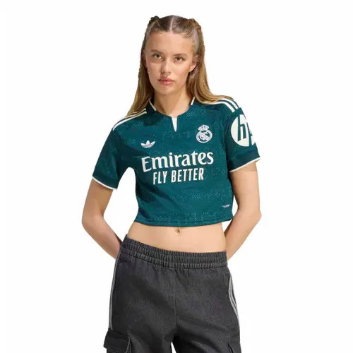 Women's adidas Green Real Madrid 2026/27 Away Cropped Replica Jersey at Nordstrom, Size X-Large | Nordstrom