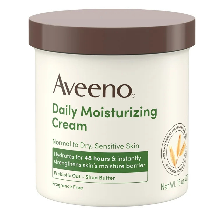 Aveeno Daily Moisturizing Body Cream Lotion for Normal, Dry, Sensitive Skin, 15 oz | Walmart (US)