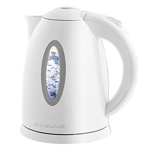 Ovente Electric Hot Water Kettle 1.7 Liter with LED Light, 1100 Watt BPA-Free Portable Tea Maker ... | Amazon (US)