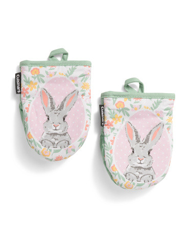 2pk Easter Bunny Silicone Mini Mitts | TJ Maxx