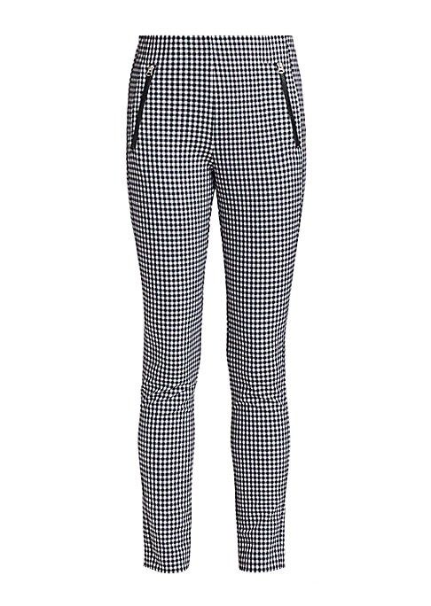 Rag & Bone Women's Simone Zip Pocket Gingham Pants - Black White Gingham - Size 10 | Saks Fifth Avenue