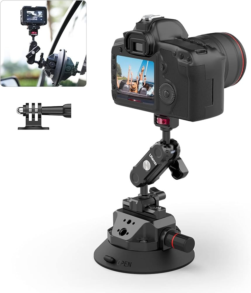 Ulanzi SC-02 Heavy-Duty Suction Cup Mount for Camera/Accessory (4.5"), Pump-actived Vacuum Camera... | Amazon (US)