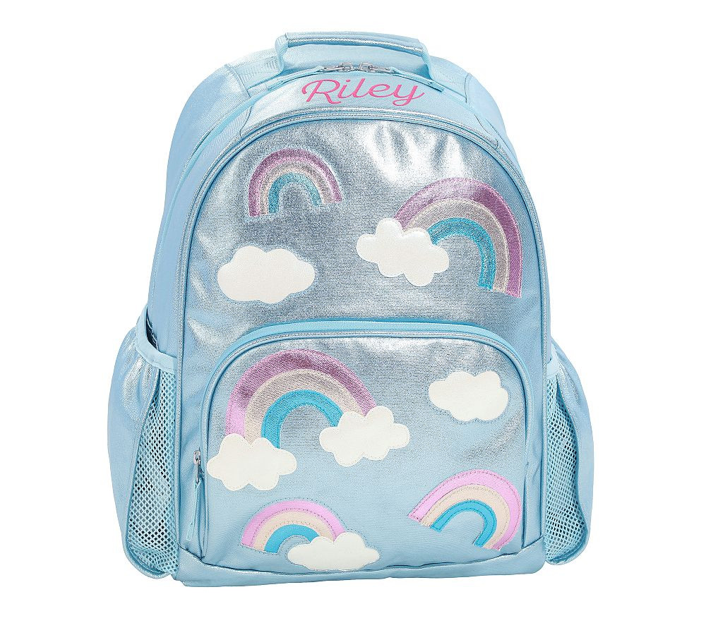 Mackenzie Metallic Rainbows Backpack | Pottery Barn Kids