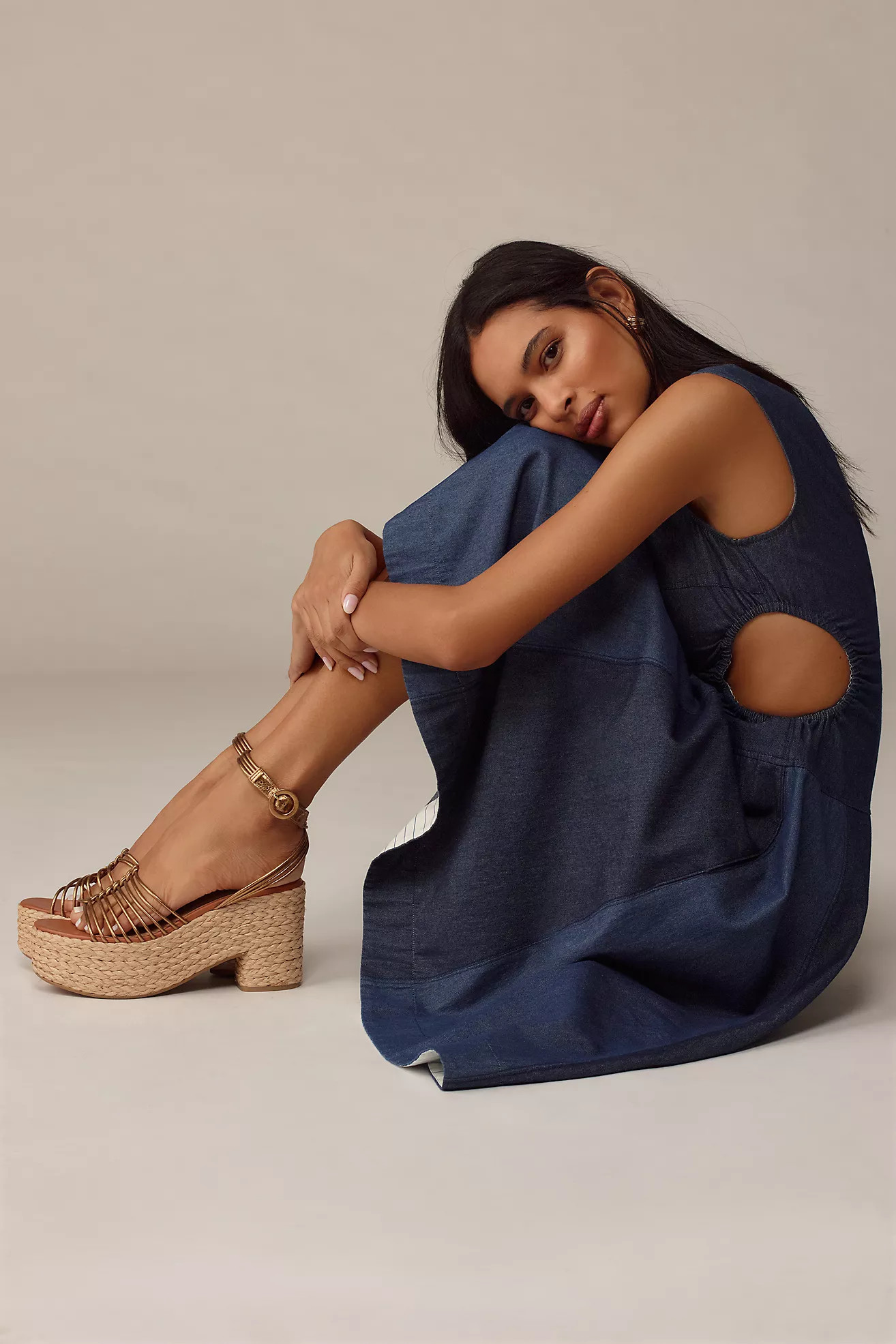 Maeve Raffia Platform Heels | Anthropologie (US)