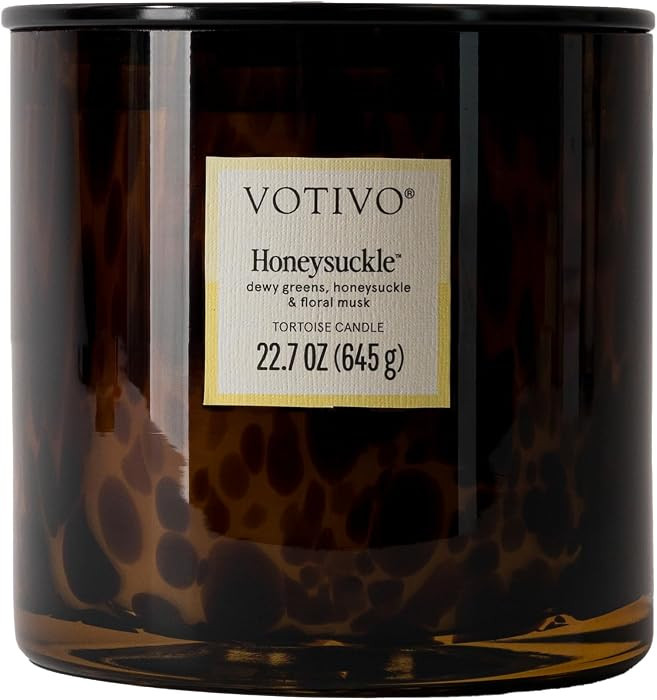 Votivo Honeysuckle Tortoise Scented Candle | 22.7 oz Soy Wax Blend | Floral Scent | Decorative Ho... | Amazon (US)