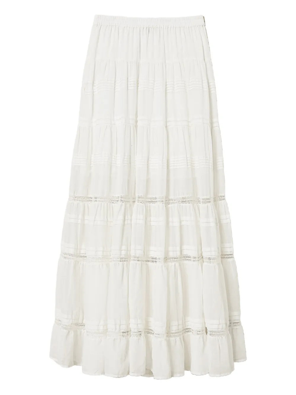 TWINSET tiered maxi skirt - White | Farfetch Global
