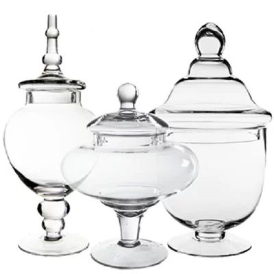 Glass Candy Buffet 3 Piece Apothecary Jar Set | Wayfair North America