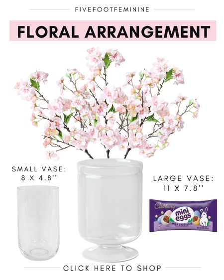 The Easter Candy is finally on all the store shelves so I had to make this Cadbury Egg Easter Centerpiece Floral Arrangement that’s perfect for your Easter Table 💗🌸 tags: Target home decor, cherry blossom stems, Easter decor, vases 

#LTKhome #LTKfamily #LTKSeasonal