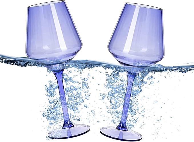 Floating Wine Glasses for Pool (18 Oz | Set of 2) - Wine Glass Set That Float | Shatterproof Pool... | Amazon (US)