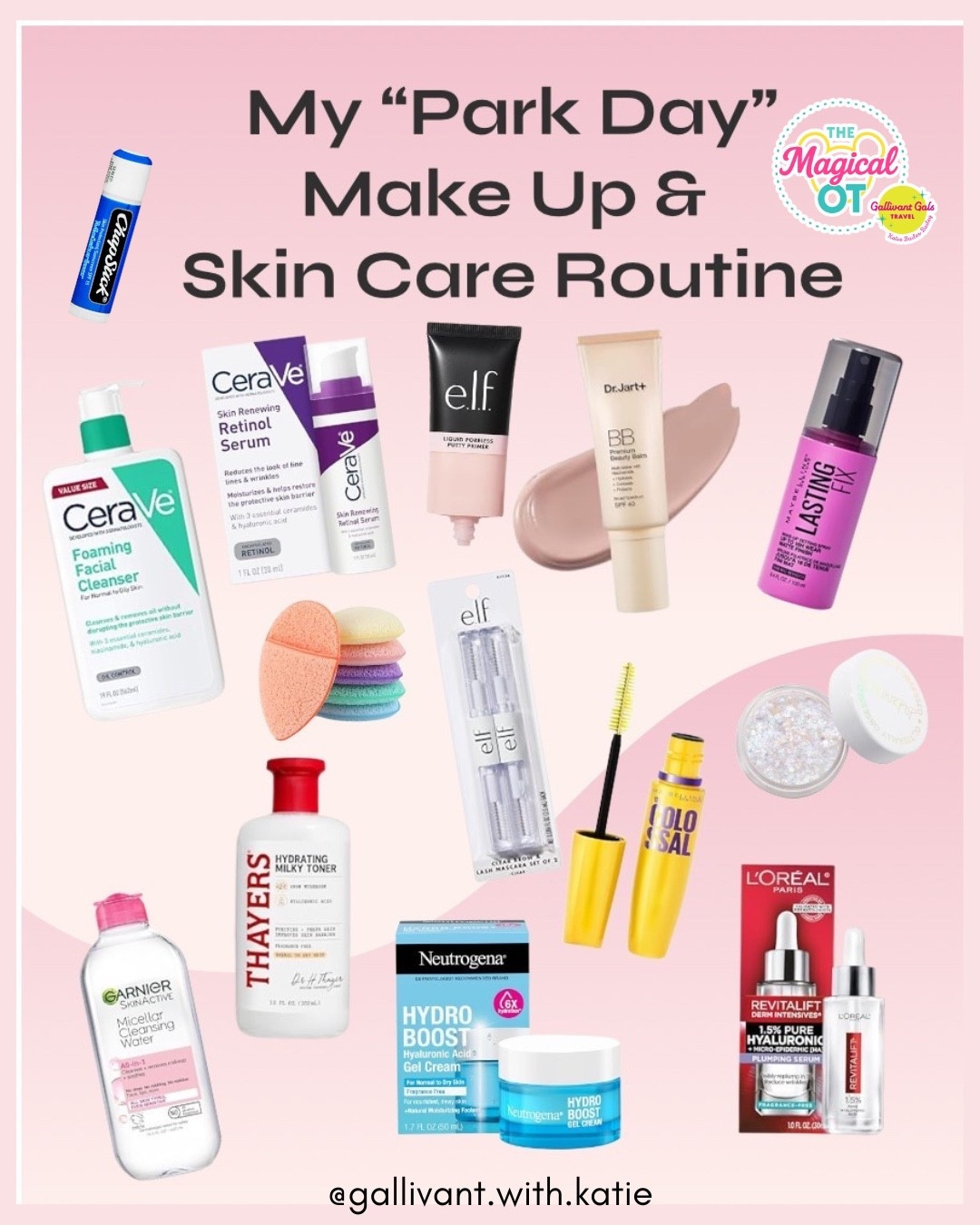 Skin care & make up products I swear by daily and some special for Disney park days! Check out my IG post for a full step by step 🫶✨

#LTKdayinmylife #LTKTravel #LTKgrwm
