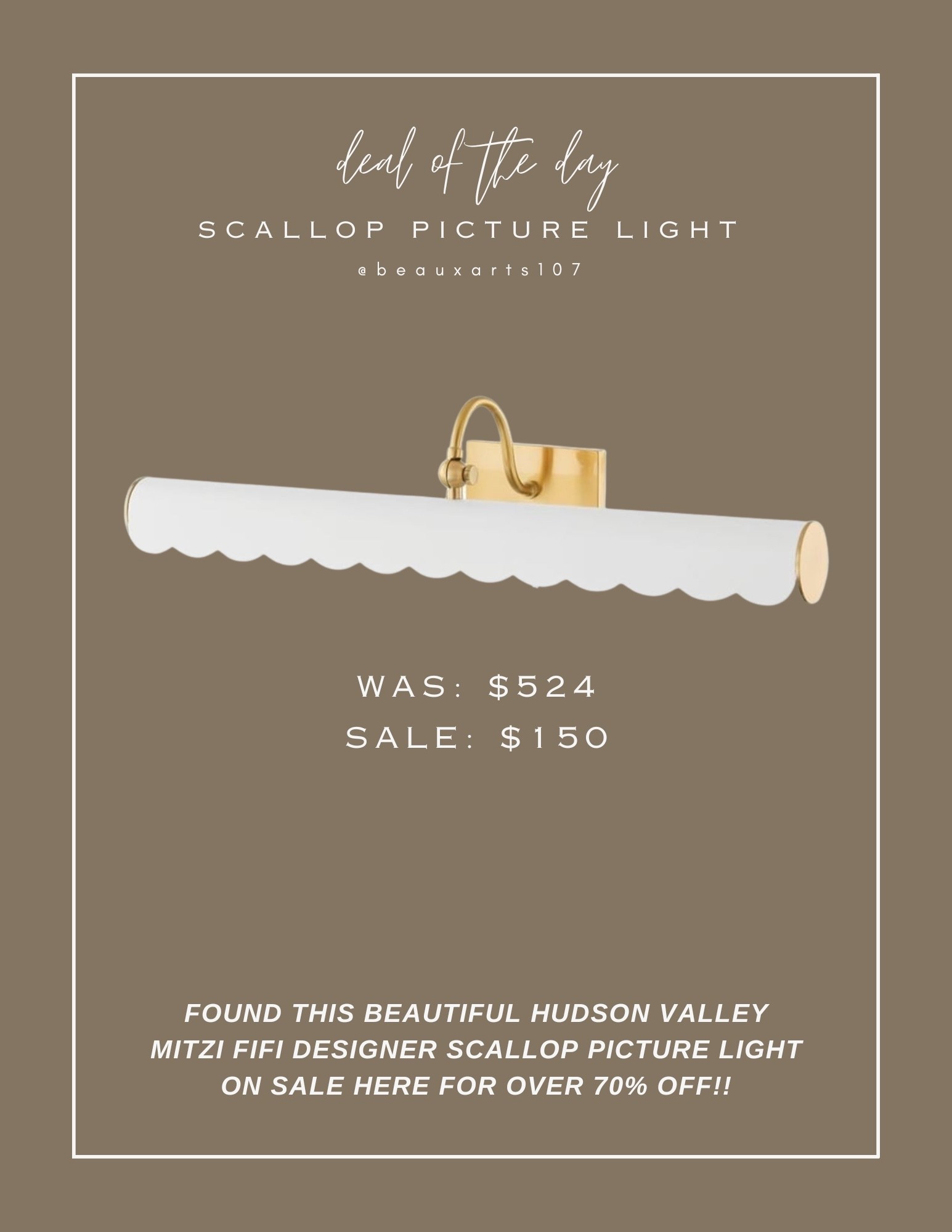 Save on this beautiful scallop designer picture light on sale here for over 70% off!!

#LTKHome #LTKStyleTip #LTKSaleAlert