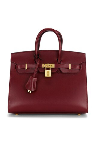 Hermes Box Birkin 25 Sellier Handbag in Bordeaux | Revolve Clothing (Global)