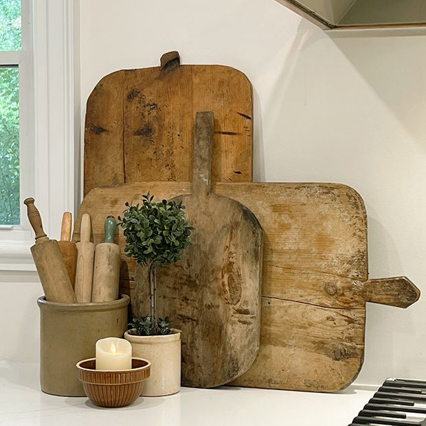 Found Wood Cutting Board With Handle | Antique Farm House