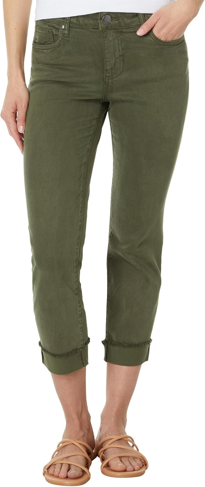 KUT from the Kloth Womens Amy Crop Straight Leg- Roll-up Frey | Amazon (US)