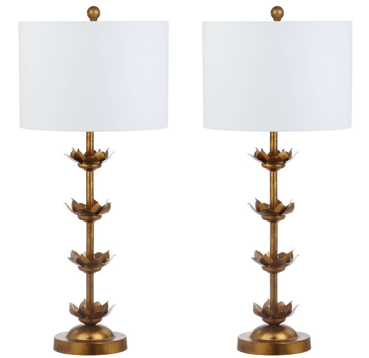 Lani Antique Gold Leaf 32 Inch H Table Lamp Set of 2 | 1stopbedrooms