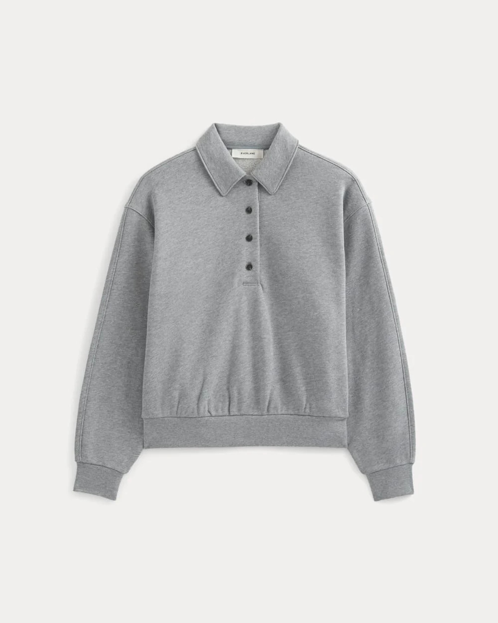 Lightweight Terry Polo Sweatshirt | Vintage Heather Grey | Everlane