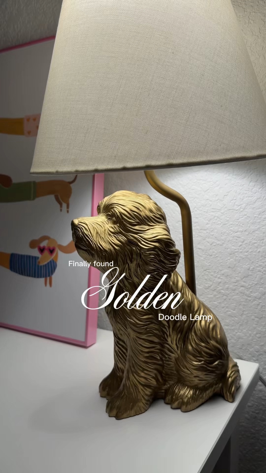 Golden doodle brass lamp for under $50! 

Brass lamp, golden doodle decor, girls room decor.

#LTKOver40 #LTKHome #LTKKids