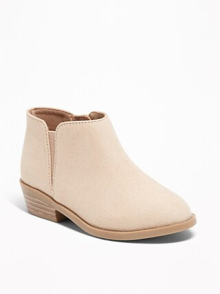 Old Navy Baby Faux-Suede Booties For Toddler Girls Tan Size 5 | Old Navy US