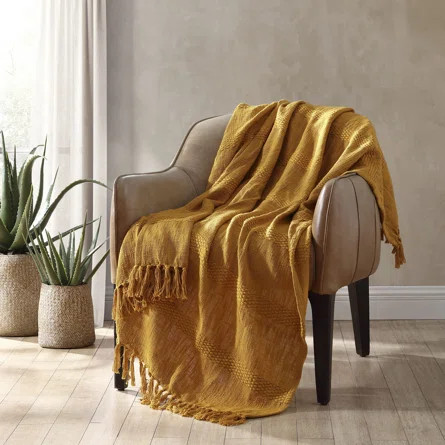 Gracie Oaks Ammo 100% Cotton Throw | Wayfair North America