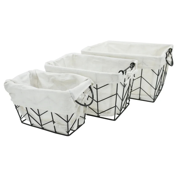 Admired by Nature Rectangular Nesting Storage Basket,Set of 3 | Walmart (US)