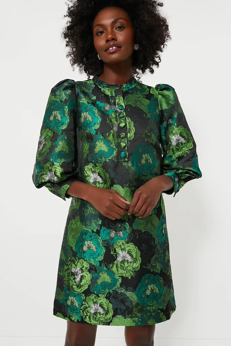 Green Jacquard Samantha Dress | Tuckernuck (US)