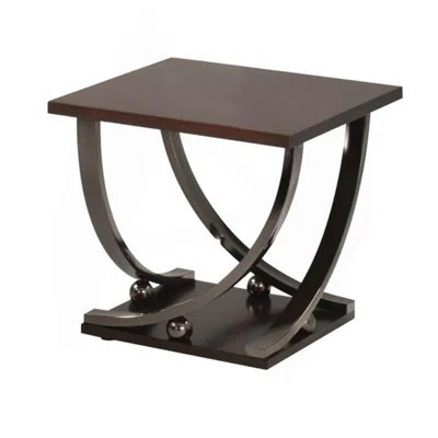 Charming Wooden End Table With Versatile Shelf And Sturdy Metal Stand | Wayfair North America