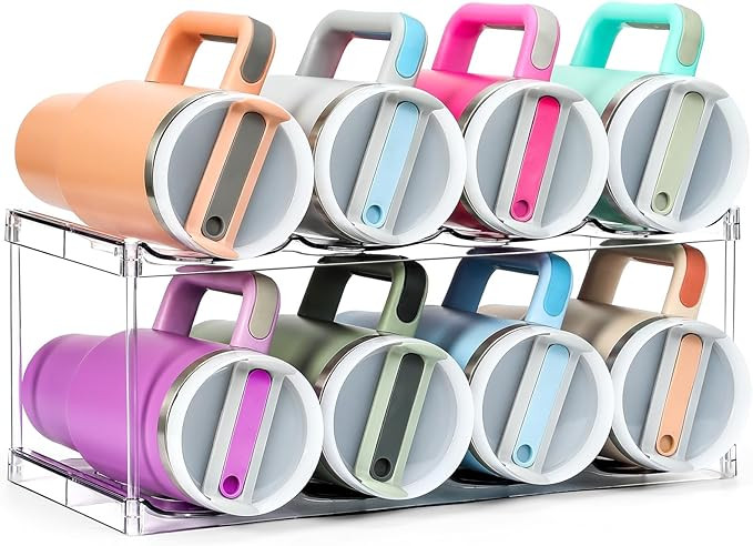 Design for Stanley 40 OZ & Large Bottles & Tumblers with Handle - Acrylic Water Bottle Organizer ... | Amazon (US)