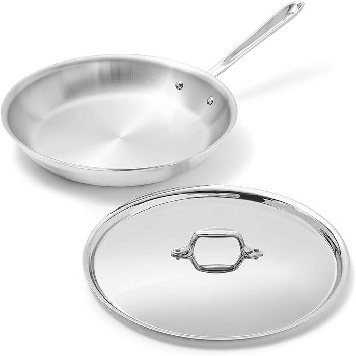 All-Clad D3® Stainless Steel 12 inch Frying Pan With Lid- Made in the USA- The Original Bonded P... | Amazon (US)