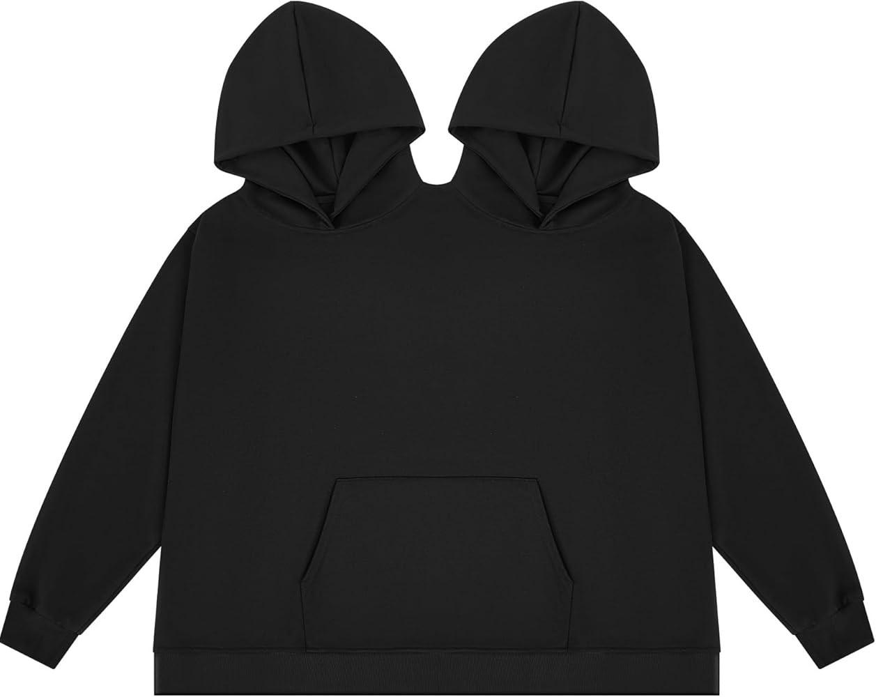 Coume Couples Hoodie Two Person Hoodie M/L/XL/XXL Funny Intimate Matching Sweatshirts Lovers Frie... | Amazon (US)